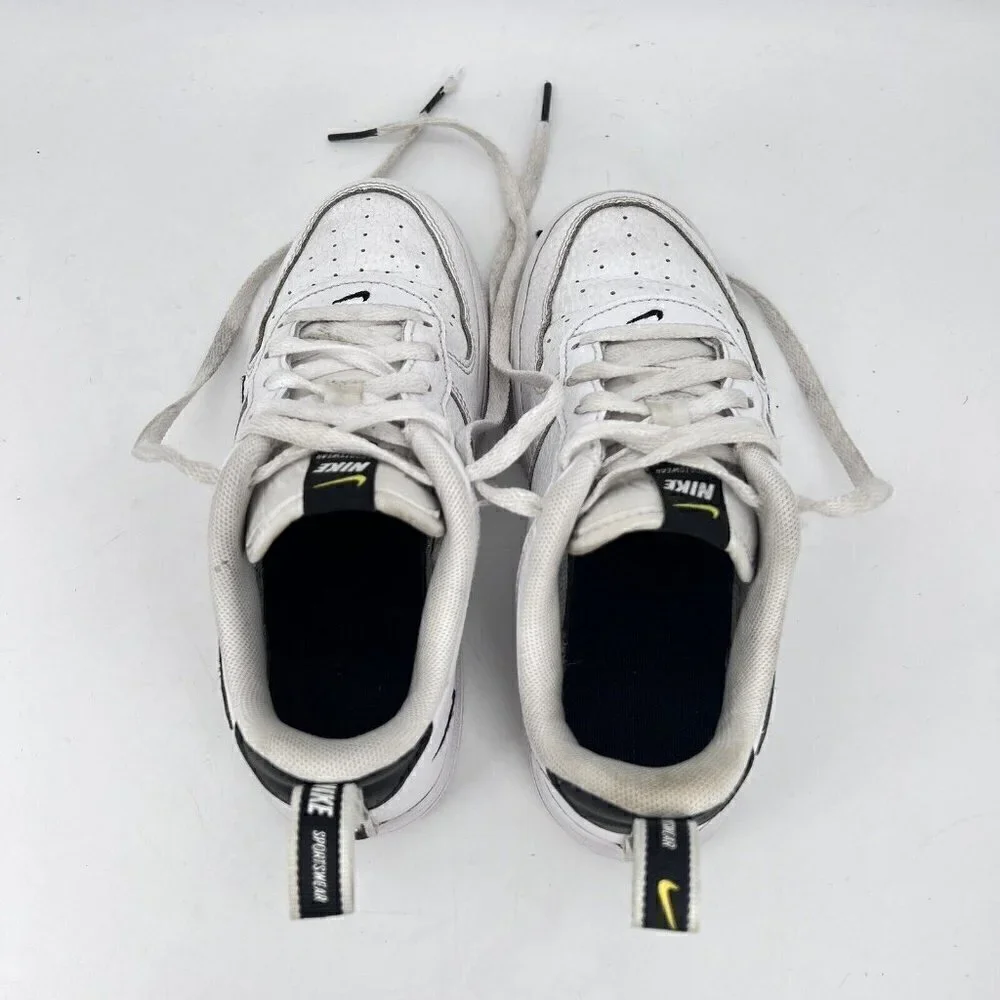 Nike Air Force 1 LV8 Utility PS Overbranding Black White AV4272-100 Size 1Y